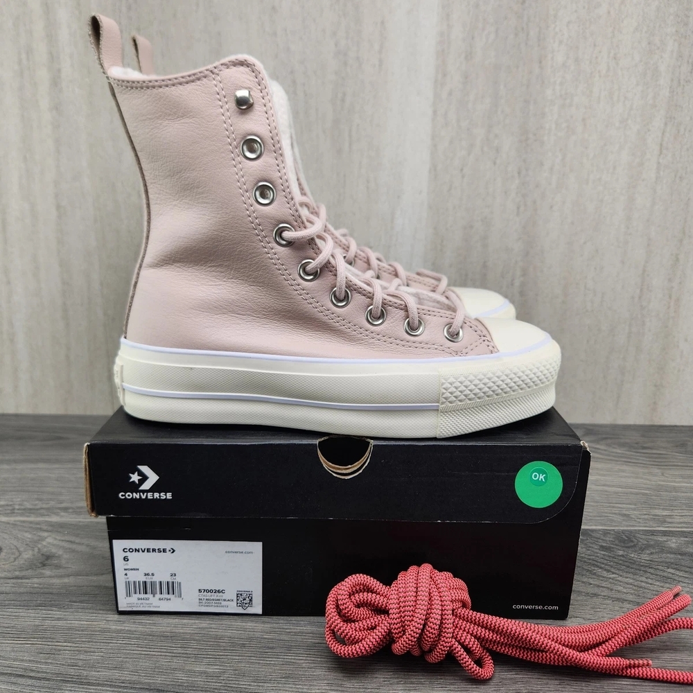 Converse Pink High-Top Sneakers with Classic Design